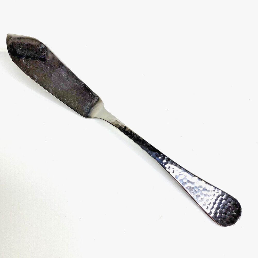 Wallace Continental Butter Serving Knife Hammered Handle Stainless 18/0‎